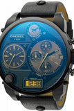 Buy Shop Diesel Big Daddy Blue Dial Black Leather Strap Watch For Men - DZ7127 USA Online