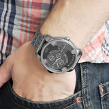 Buy Shop Diesel Little Daddy Chronograph Black Dial Silver Steel Strap Watch For Men - DZ7259 USA Online
