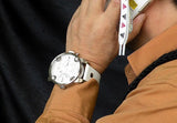 Buy Shop Diesel Badass Chronograph White Dial White Leather Strap Watch For Men - DZ7265 USA Online