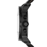 Buy Shop Diesel Little Daddy Chronograph Black Dial Black Leather Strap Watch For Men - DZ7291 USA Online