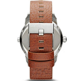 Buy Shop Diesel Mini Daddy Silver Dial Brown Leather Strap Watch For Men - DZ7309 USA Online