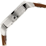 Buy Shop Diesel Mini Daddy Silver Dial Brown Leather Strap Watch For Men - DZ7309 USA Online