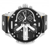 Buy Shop Diesel Mr Daddy Chronograph Black Dial Black Leather Strap Watch For Men - DZ7313 USA Online