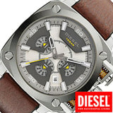 Buy Shop Diesel BAMF Chronograph Beige Dial Brown Leather Strap Watch For Men - DZ7343 USA Online