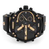 Buy Shop Diesel Mr Daddy 2.0 Chronograph Black Dial Black Leather Strap Watch For Men - DZ7350 USA Online