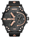 Buy Shop Diesel Mr Daddy 2.0 Chronograph Black Dial Black Leather Strap Watch For Men - DZ7350 USA Online