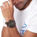 Buy Shop Diesel Mr Daddy Chronograph Grey Dial Brown Leather Strap Watch For Men - DZ7413 USA Online