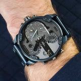 Buy Shop Diesel Daddy 2.0 Chronograph Grey Dial Blue Steel Strap Watch For Men - DZ7414 USA Online