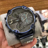Buy Shop Diesel Daddy 2.0 Chronograph Grey Dial Blue Steel Strap Watch For Men - DZ7414 USA Online