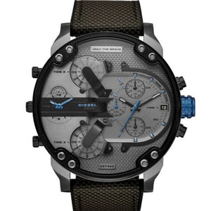 Buy Shop Diesel Mr Daddy 2.0 Chronograph Grey Dial Black Nylon Strap Watch For Men - DZ7420 USA Online