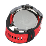 Buy Shop Diesel Mr Daddy 2.0 Chronograph Grey Dial Red Rubber Strap Watch For Men - DZ7423 USA Online