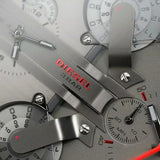Buy Shop Diesel Mr Daddy 2.0 Chronograph Grey Dial Red Rubber Strap Watch For Men - DZ7423 USA Online