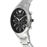 Buy Shop Emporio Armani Classic Chronograph Black Dial Silver Steel Strap Watch For Men - AR2434 USA Online