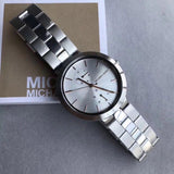 Buy Shop Michael Kors Garner Analog Silver Dial Silver Steel Strap Watch For Women - MK6407 USA Online