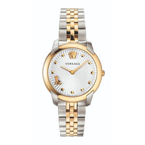Buy Shop Versace Audrey Quartz White Dial Two Tone Steel Strap Watch for Women - VELR00519 USA Online