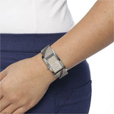 Buy Shop Burberry Nova Check Silver Dial Two Tone Leather Strap Watch For Women - BU9404 USA Online