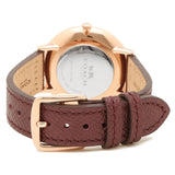 Coach Slim Easton Silver Dial Brown Leather Strap Watch for Women - 14502694