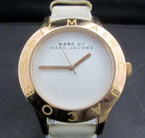 Buy Shop Marc Jacobs Blade White Dial White Leather Strap Watch for Women - MBM1201 USA Online