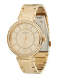 Buy Shop Guess Montage Quartz Gold Dial Gold Steel Strap Watch For Women - GW0588L1 USA Online