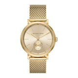 Buy Shop Michael Kors Irving Quartz Gold Dial Gold Mesh Strap Watch For Men - MK8741 USA Online
