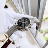 Buy Shop Tissot PR 100 Chronograph Black Dial Silver Mesh Bracelet Watch For Men - T101.417.11.051.01 USA Online