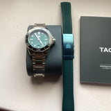 Buy Shop Tag Heuer Aquaracer Professional 300 Automatic Diamonds Green Dial Silver Steel Strap Watch for Women - WBP231K.BA0618 USA Online