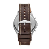 Buy Shop Fossil Forrester Chronograph White Dial Brown Leather Strap Watch for Men - FS5696 USA Online