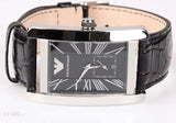 Buy Shop Emporio Armani Black Dial Black Leather Strap Watch For Men - AR0143 USA Online