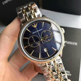 Buy Shop Emporio Armani Classic Blue Dial Two Tone Steel Strap Watch For Men - AR1847 USA Online