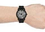 Buy Shop Emporio Armani Luigi Quartz White Dial Black Rubber Strap Watch For Men - AR11136 USA Online