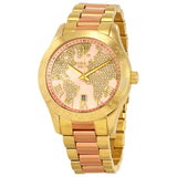 Buy Shop Michael Kors Layton Rose Gold Dial Gold Stainless Steel Strap Watch for Women - MK6476 USA Online
