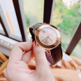 Buy Shop Movado Bold Rose Gold Dial Brown Leather Strap Watch for Men - 3600395 USA Online