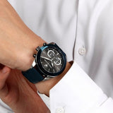 Buy Shop Maserati Traguardo Chronograph Blue Dial Black Silicone Strap Watch For Men - R8871612046 USA Online