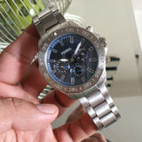 Buy Shop Fossil Bannon Multifunction Blue Dial Silver Steel Strap Watch for Men - BQ2503 USA Online