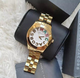 Buy Shop Marc Jacobs Rivera White Dial Gold Steel Strap Watch for Women - MBM3137 USA Online