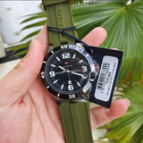 Buy Shop Tommy Hilfiger Drew Black Dial Green Rubber Strap Watch for Men - 1791065 USA Online