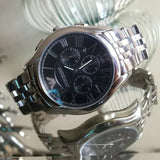 Buy Shop Emporio Armani Classic Chronograph Black Dial Silver Steel Strap Watch For Men - AR1786 USA Online
