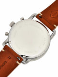 Buy Shop Fossil The Commuter Blue Dial Brown Leather Strap Watch for Men - FS5401 USA Online