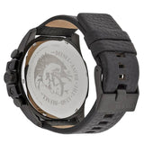 Buy Shop Diesel Mega Chief Chronograph Black Dial Black Leather Strap Watch For Men - DZ4291 USA Online