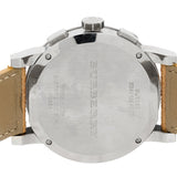 Buy Shop Burberry The City Chronograph White Dial Haymarket Leather Strap Watch For Men - BU9360 USA Online