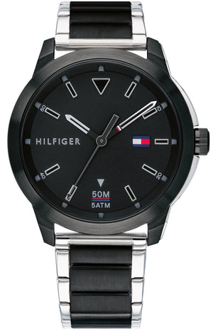 Buy Shop Tommy Hilfiger Sneaker Quartz Black Dial Two Tone Steel Strap Watch for Men - 1791619 USA Online