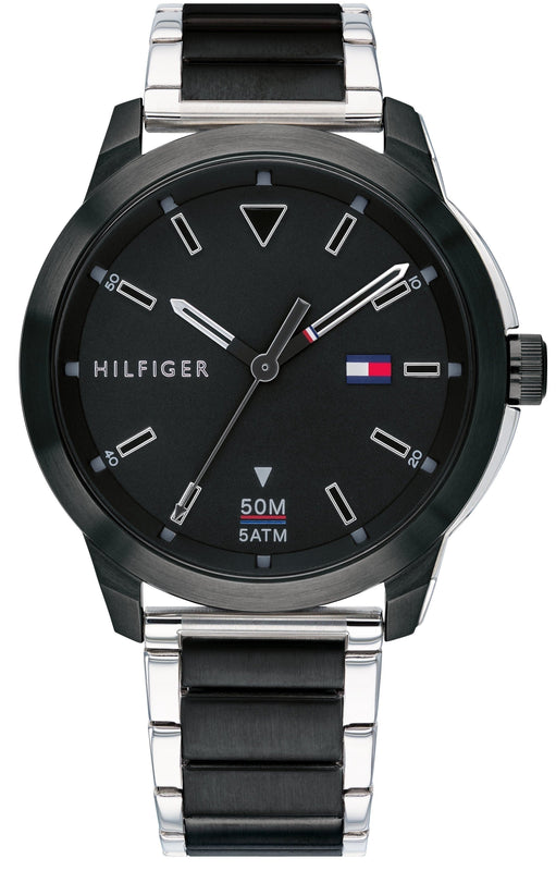 Buy Shop Tommy Hilfiger Sneaker Quartz Black Dial Two Tone Steel Strap Watch for Men - 1791619 USA Online