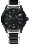 Buy Shop Tommy Hilfiger Sneaker Quartz Black Dial Two Tone Steel Strap Watch for Men - 1791619 USA Online