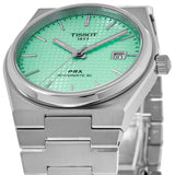 Buy Shop Tissot PRX Powermatic 80 Automatic Mint Green Dial Silver Steel Strap Watch for Men - T137.407.11.091.01 USA Online
