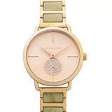 Buy Shop Michael Kors Portia Quartz Rose Gold Dial Rose Gold Steel Strap Watch For Women - MK3678 USA Online