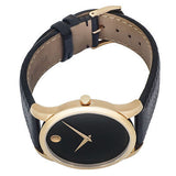 Buy Shop Movado Museum Classic Black Dial Black Leather Strap Watch For Men - 607060 USA Online