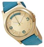 Buy Shop Marc Jacobs Baby Dave Gold Dial Blue Leather Strap Watch for Women - MBM1263 USA Online