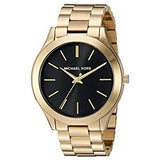 Buy Shop Michael Kors Runway Black Dial Gold Steel Strap Watch for Women - MK3478 USA Online