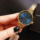 Buy Shop Marc Jacobs Sally Blue Dial Gold Steel Strap Watch for Women - MBM3366 USA Online