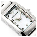 Buy Shop Emporio Armani Donna Mother Of Pearl White Dial Silver Steel Strap Watch for Women - AR3167 USA Online